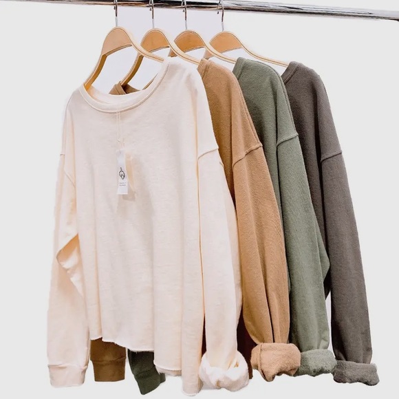 Cream Crewneck Sweatshirt - Picture 2 of 2